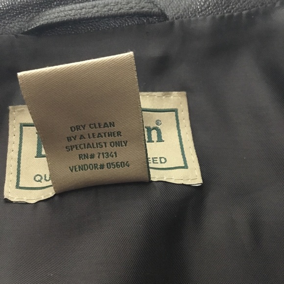 L.L. Bean Men’s Brown Goatskin Leather Classic Flight Bomber Jacket Size LT - Picture 10 of 11